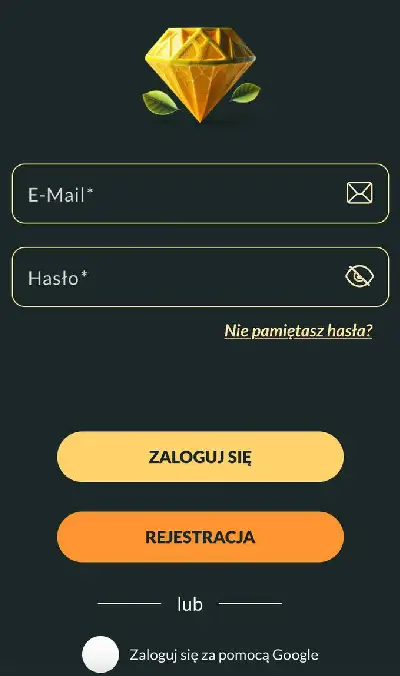 Logowanie do Lemon Casino - formularz e-mail i hasło